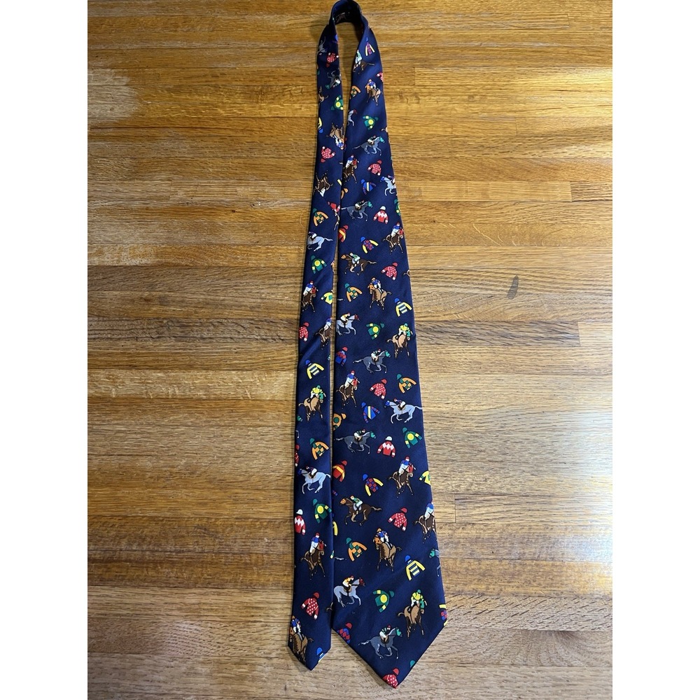 Alynn Neckwear "Derby‎ Day" 100% Silk Jockey Horse Racing Equestrian Tie